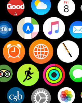 screenshot of app icons on a smart phone screen